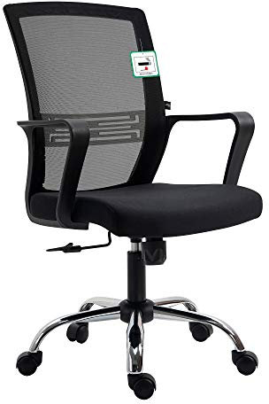 Cherry Tree Furniture Haru Mid Back Mesh Office Chair (Black)
