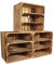 CHICCIE 3 Set Weinregal Wino aus Holz - Geflammt 2X Regal Holzkiste