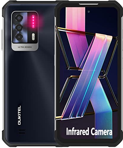 OUKITEL WP17 Telefono Indistruttibile, 8GB+128GB Rugged Outdoor Smartphone 2022, Batteria 8300mAh, 6.78 FHD+ Fotocamera 20MP Visione Notturna Cellulare Antiurto Resistente, Android 11, Dual 4G, Nero