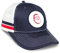 Patch Hat Trucker Baseball Cap Charismas Santa Vintage Look Saint Nick Baumwolle, Navy White Stripes Circle Patch, Einheitsgröße