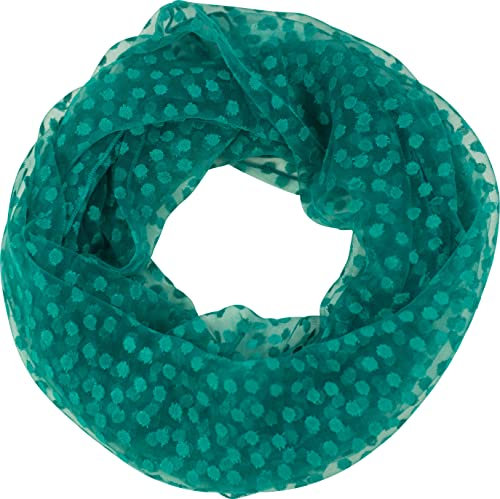 fashionchimp Loop Sommer-Schlauchschal für Damen mit Ausbrenn-Muster, Baumwolle und Polyester, leichter XXL Schal (Opal-Punkte)