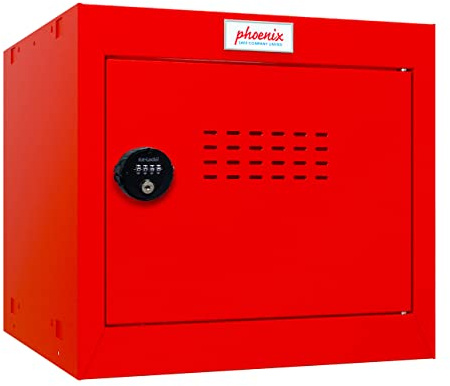 Phoenix Safe Company - CL Series - Cube Lockers - Red Size 1 Cube Locker With Combination Lock - 365 x 400 x 400mm - CL0344RRC