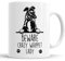 Whippet Mug | Beware Crazy Lady Gift | Dog Mug for Birthday Christmas | Friend, Mum, Auntie, Sister Ceramic Cup