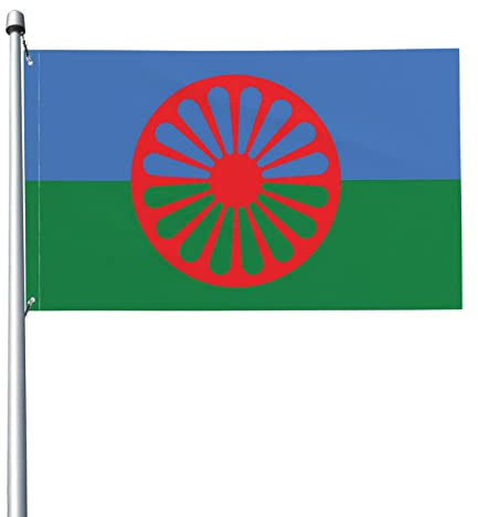 Flagge der Roma 3 x 5 Fuß Flagge mit 2 rostfreien Metallösen, strapazierfähigem doppelt genähtem und hochwertigem Polyester ohne Fahnenmast