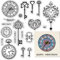 craspire Key Clear Stamps Für Die Kartenherstellung, Scrapbooking-Zubehör, Uhrenklare Stempel Taschenuhren Transparente Silikonstempel Zum Basteln von Papierkarten-Fotoalben