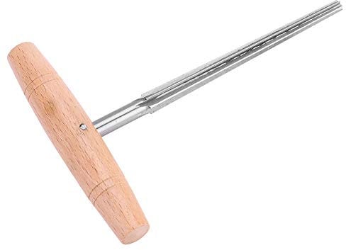 End Pin Hole Reamer Guitar Tail Nail Peg Hole Reamer Strap End Pin Drill Bit Tool Handle Tapered Wood Hand Held Reamer T Handle Drill BIt Diameter 5-10mm