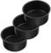 Homikit 4 Inch Nonstick Cake Tin Set of 3, Stainless Steel Round Cake Mould for Baking Birthday/Wedding/Christmas Small Cakes Breads, Healthy & Rust Free, Easy Clean - 10cm