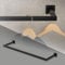 ML-Design Appendiabiti Porta Asciugamani con Attacco a Parete 110 x 30 cm in Acciaio Nero per Bagno Cucina Soggiorno Balcone Camera da Letto Porta Salviette da Muro Salvaspazio Peso Supportato 50 kg