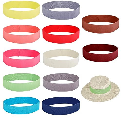 OLYCRAFT 12 pièces rubans extensibles 40mm Accessoires chapeau cowboy occidental pour femmes et hommes