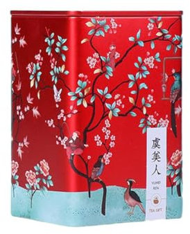 Boîte à Thé Chinoise en Fer - Rangement Vintage Résistant à l'Humidité pour Cuisine - Boîte pour Sucre, Biscuits et Sachets de Thé - Récipient Antique