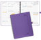 POPRUN Kalender 2025 Wochenplaner (Aug.2024-Dez.2025) Ringbuch mit Softcover, ca. A4 (26,5 x 21,5 cm), 17-Monate-Terminplaner 2025 1 Woche 2 Seite mit FSC®-Zertifiziertem Papier - Lila