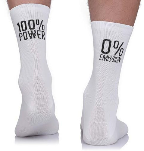 TODO Fahrradsocken Herren 100% Power 0% Emmision Atmungsaktive Rennrad Socken. Fahrrad Socken Herren, Radsocken Herren (100powerB, 43-46)
