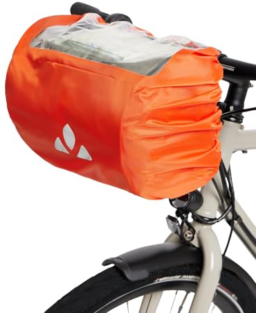 VAUDE Fahrrad Lenkertaschen Regenhülle Raincover, wasserdicht, passend bis 6 l Volumen, orange, Einheitsgröße