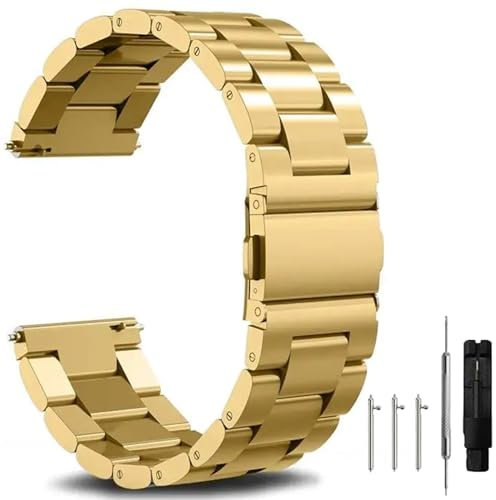 Nixiamy Bracelets de Montre en Métal Acier inoxydable 16mm 18mm 20mm 22mm 24mm Libération Rapide Bracelet métallique en Bracelet de Remplacement de Montre Intelligent pour Femme Homme