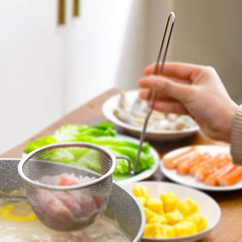 HLDMUXBF For Uso en la Cocina, 1 Pieza Conveniente Espumadera de Cocina montada en la Pared de Acero Inoxidable Filtro de Fideos Cuchara Utensilios de Cocina Embudo