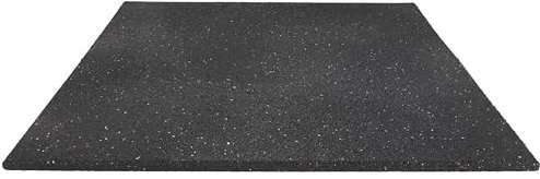 TOPRUBBER Fallschutzplatte 100x100x2 cm Schwarz Gummiplatte Spielplatzmatte