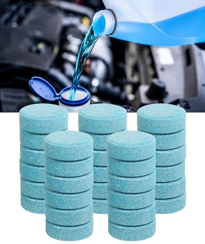 UBOG 30PCS Windshield Fluid,Windshield Washer Tablets,Car Accessories Washer Fluid Tablets,Car Windshield Washer Fluid，Concentration Wiper Fluid Tablets，Remove Glass Stains,Fit for Car Window Glass