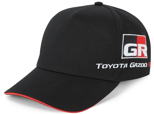 Toyota Gazoo Racing - Offizieller Merchandise-Artikel - Gebogene Baseballkappe - Schwarz/Rot - Verstellbar, Schwarz , Einheitsgröße