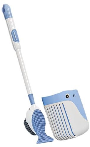Escobilla De WC, Juego De Escobillero De Inodoro De Mango Largo Con Dispensador De Jabón | Dispensador De Líquidos Recargable Para Escobilla Ergonómica Para Estación, Escuela