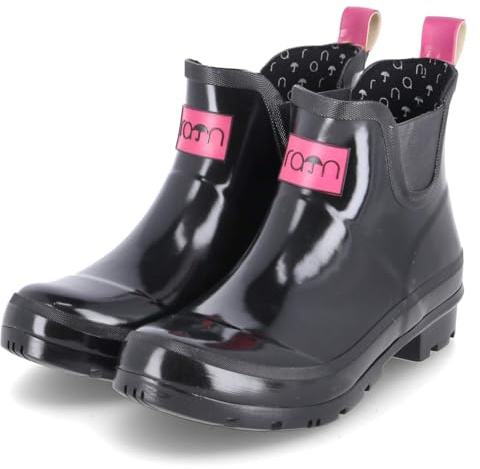 Rajn Gummistiefel, Low-Boot, Glossy Black, Naturkautschuk UZW200 schwarz Gr. 39