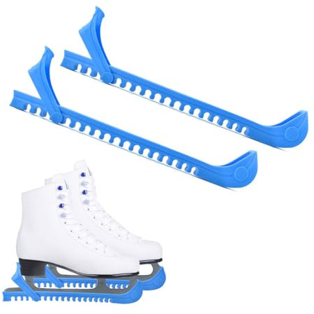 FVFVAHO Schlittschuhschoner für Eishockey-Schlittschuhe, Eiskunstlauf-Schutz, verstellbare Schlittschuh-Schutz, Eishockey-Zubehör für Kinder und Erwachsene, Eiskunstlauf (Blau)