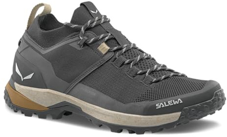 Salewa Men's Puez 2 Knit Powertex Shoes - Waterproof Trail Shoe for Hiking & Trekking - Black/Black - 9.5