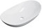 EMKE Lavabo Ovale 61,5 × 36 × 15,5 cm, Ceramica Bianca Lucido, Moderno, Sul Piano di Lavoro