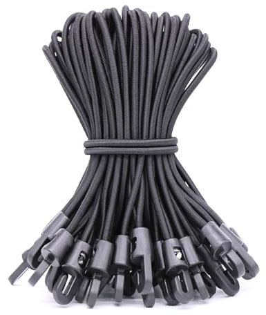 BYZANDQI Extenseur avec crochets, tendeur en caoutchouc pour bâches, caoutchoucs de tente, bâche pour camping (12, 20 cm)