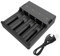 18650 Battery Charger for Li-Ion Ni-MH Ni-CD 3.7-4.2v 26650 21700 18500 16340 14500 18490 AA AAA Smart Universal 4-Bay USB-C Fast Charging Rechargeable Batteries Chargers with USB Cable Fast Charging