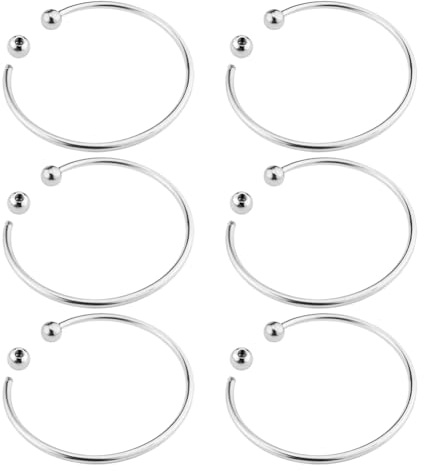 6 Stück 60 mm dehnbare Metall-Armreife, Kugelende, blanko, verstellbar, Draht-Armband, DIY-Handwerk, Armreif, Rohlinge, Schmuckherstellung, Armbandrohlinge zum Basteln von Perlen