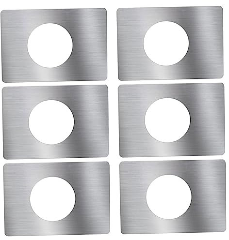 NUOBESTY 6pcs Stainless Steel Hinge Repair Plates for Door Cabinet Furniture, Mending Brackets Tapping Holes, Door Reinforcement Set for Cupboard and Shelves Repair
