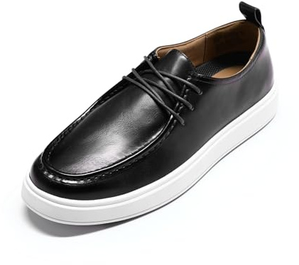 Allthemen Mocassini da Uomo con Lacci Loafer Basse in Pelle Scarpe Eleganti da Barca Casual