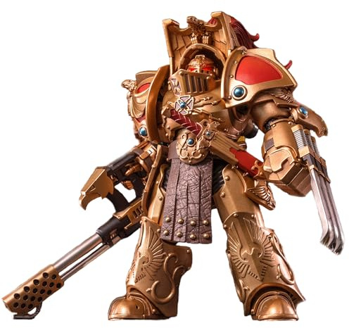 TOYVERSE JOYTOY 1/18 Action Figure Warhammer The Horus Heresy, Legio Custodes Aquilon Terminator Squad Aquilon with Infernus Firepike, Movable Joints, Character Model