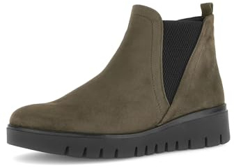 Gabor Damen Chelsea Boots, Frauen Stiefeletten,uebergangsschuhe,uebergangsstiefel,Schlupfstiefel,flach,Stiefel,Bootee,Oliv (Mel.),39 EU / 6 UK