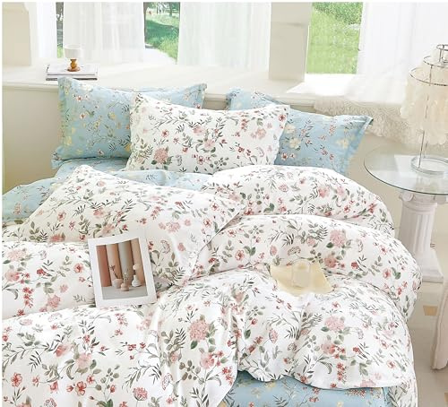 Fanny & Céline Housse de Couette Percale 100% Coton 80 Fils 240x220cm avec 2 taies d'oreiller 65x65cm Parure 3 Pièces FC-2504