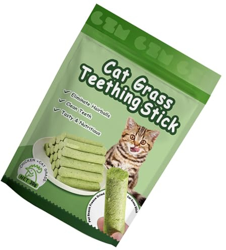 JDNH Gras Kausnacks für Katzen Natürliche Katzenminze Kauen Beißen Leckereien Zahnen Sticks Natürliche Katzen Kauspielzeug