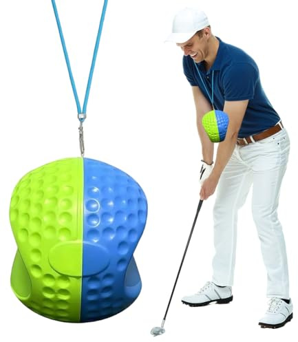 Zinueen Golf Schwungtrainer Ball, Trainingshilfe für Haltung & Bewegungskorrektur mit Trageseil - Golfball Übungsgerät für Workout, Golf Training & Schwungtechnik - Ideal für Anfänger