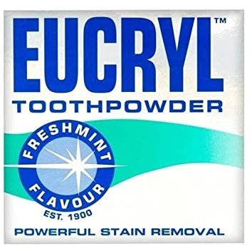 x2 Eucryl Smokers Tooth Powder Freshmint Flavour 50g