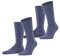 Burlington Herren Socken Everyday Multipack M So Baumwolle einfarbig 2 Paar, Blau Light Denim 6660, 40-46