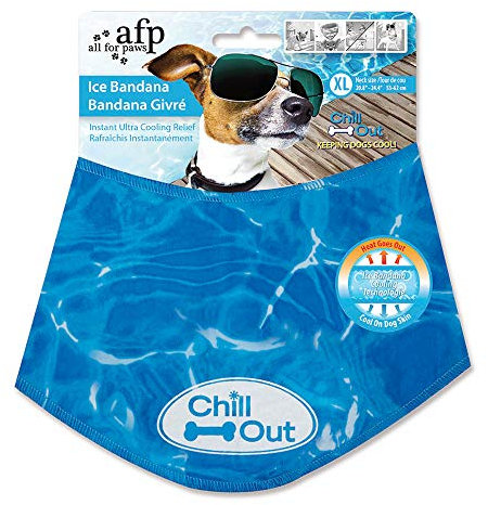 ALL FOR PAWS Chill Out Ice Dog Bandana, X-Large, 1.6 kg, blue
