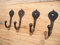 ar Haken-Set (4 Stück) geschmiedete Haken, Wandhaken, Eisen, massiv
