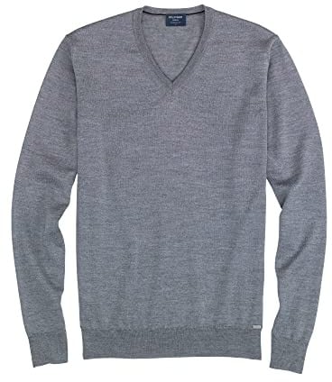 OLYMP Herren Pullover V-Ausschnitt 015010,Single Jersey, Knit Regular fit | Pullover, Rippbündchen, Regular Fit, 100%Schurwolle