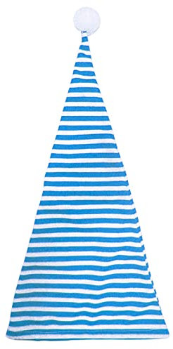 KULTFAKTOR GmbH Schlafmütze Zipfelmütze mit Bommel blau-Weiss Einheitsgröße