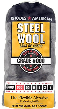 Homax - 33873210009 Steel Wool, Extra Fine Grade #000, 12 Pads
