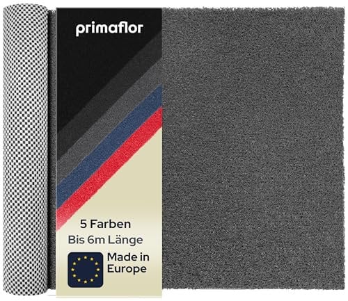 Primaflor - Ideen in Textil Vinyl-Schlingen-Matte Lorenzo - 1,20m x 3,50m, Grau, rutschfeste, Wasserdurchlässige, Hygienische Beckenumrandung, Spaghetti-Schmutzfang-Läufer für Nasszonen