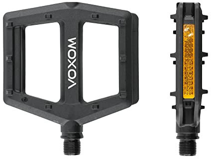 Voxom Pedale Voxom MTB Flat Pedale Pe23 schwarz, Kunststoff-Körper, 7mm Boron-Achse, Industriellager, VP-538, schwarz, m, 719000006
