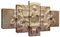 Jesus letztes Abendmahl, Wanddekoration für Wohnzimmer, 5-teilig, Leinwanddrucke, Wandkunst, Christus, Ultima, Cena, Gemälde, Schlafzimmer, christliche Skulptur (152.4 cm Bx81.3 cm H), groß