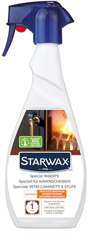 STARWAX Detergente express vetri caminetti e stufe, 500ml | Pulisce e scioglie fuliggine e catrame, azione rapida, senza soda caustica
