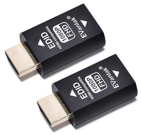 EVanlak HDMI-Emulator-Adapter (3. Generation), kompatibel mit Mac Thunderbolt auf HDMI-Switches/Extender/AV-Receiver/Video-Splitter, 1080 X 1920bei 60 Hz, 1 Stück……