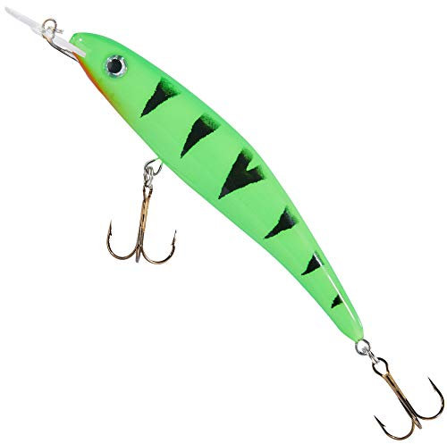 Balzer Matze Koch Wobbler UV Booster 9cm 9g Zanderwobbler, Farbe:Green Fire Tiger